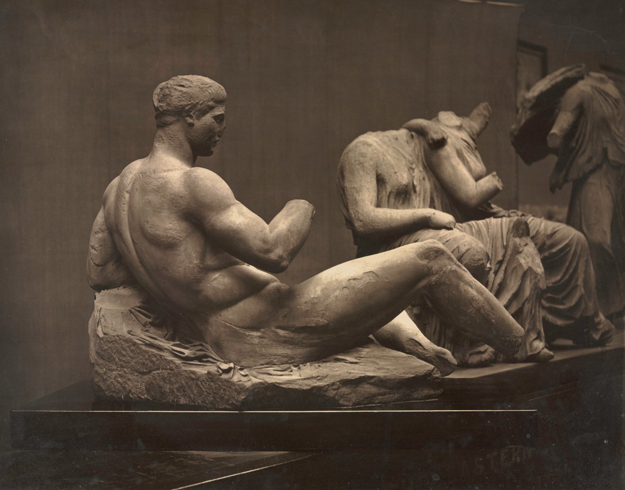 Sculptures du Parthénon, British Museum, vers 1870s - Adolphe Braun