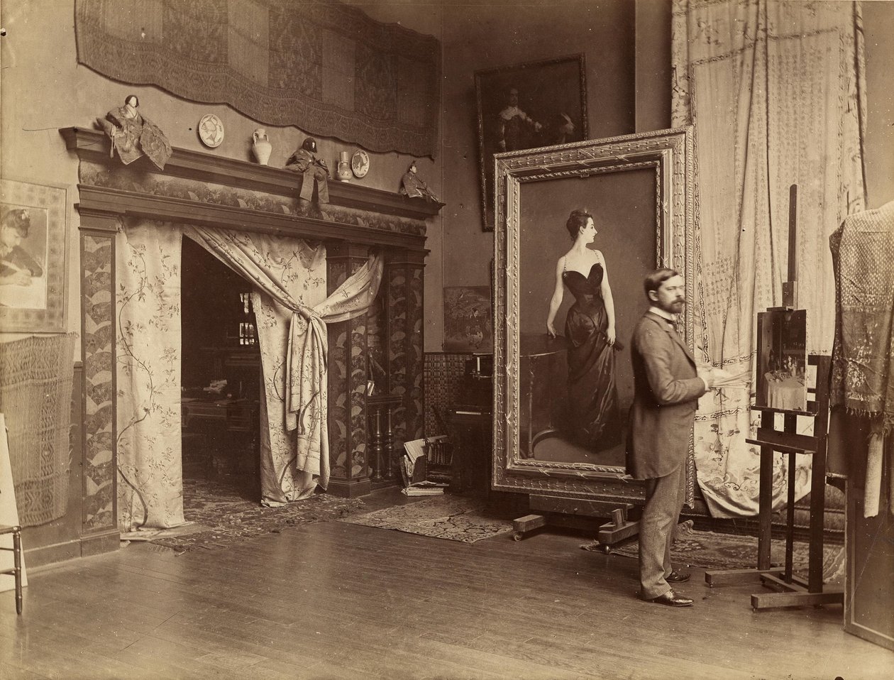 John Singer Sargent dans son atelier - Adolphe Giraudon