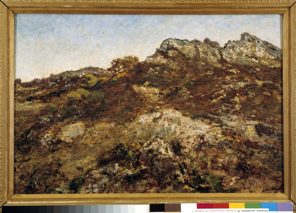 Paysage de collines (le massif du Garlaban en Provence) - Adolphe Joseph Thomas Monticelli