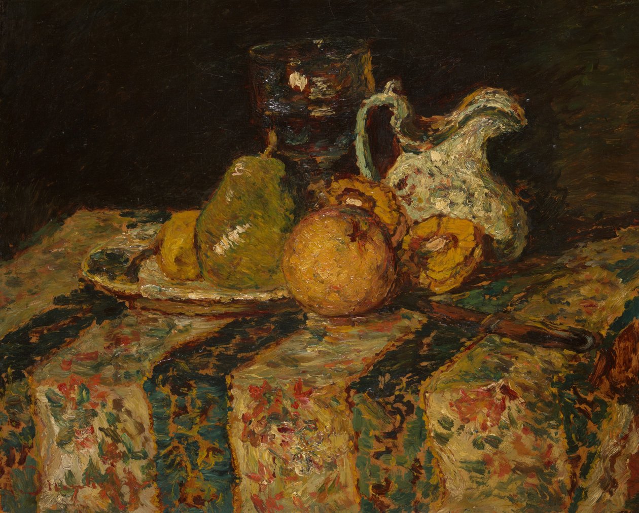 Nature morte avec fruits et cruche à vin - Adolphe Joseph Thomas Monticelli
