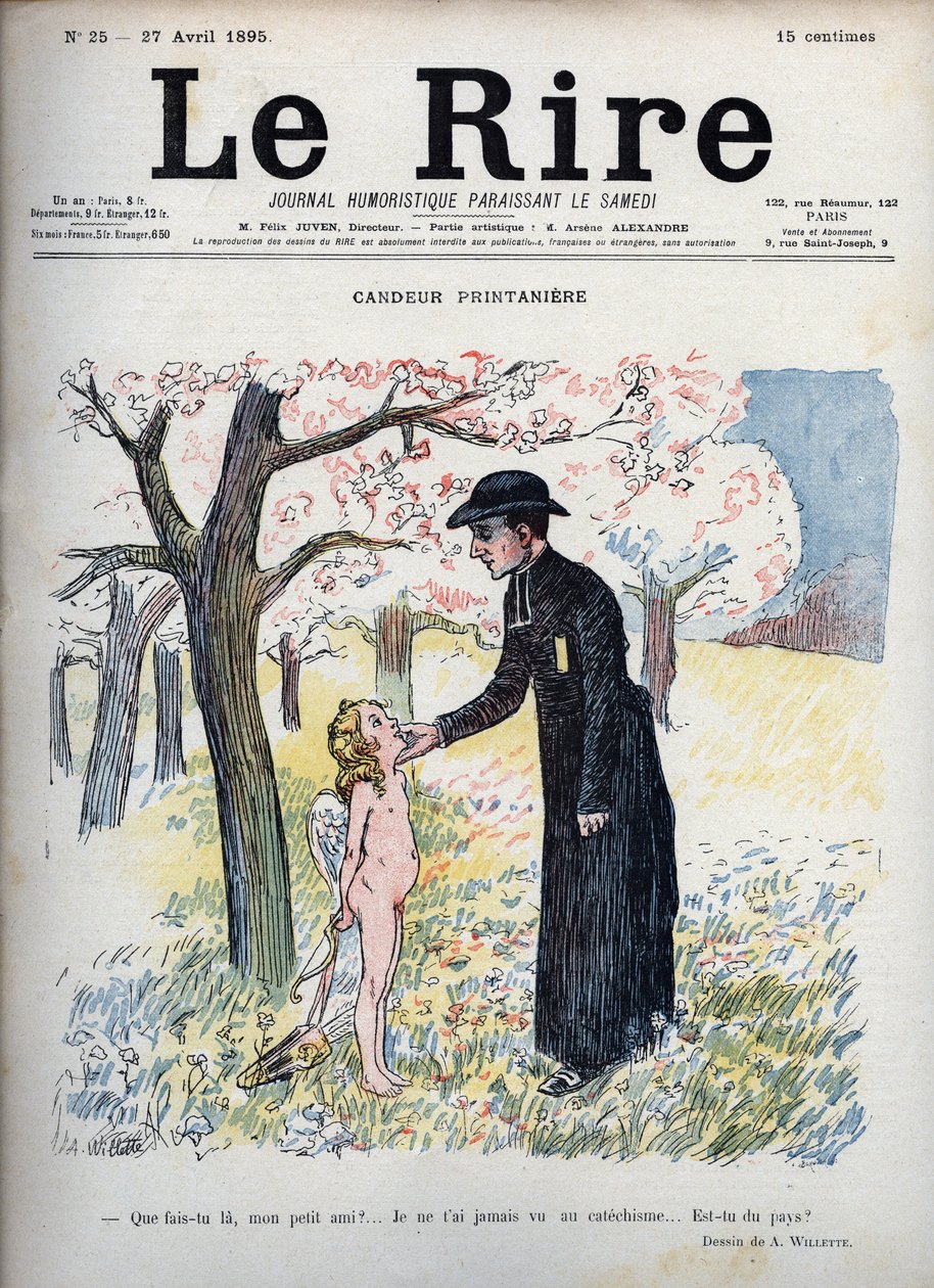 Printemps Candeur - Dans une forêt de fleurs, un prêtre caressant le visage d
