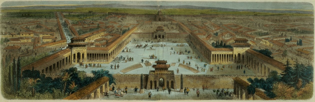 Vue de la ville de Pékin prise du sud - Adolphe Rouergue