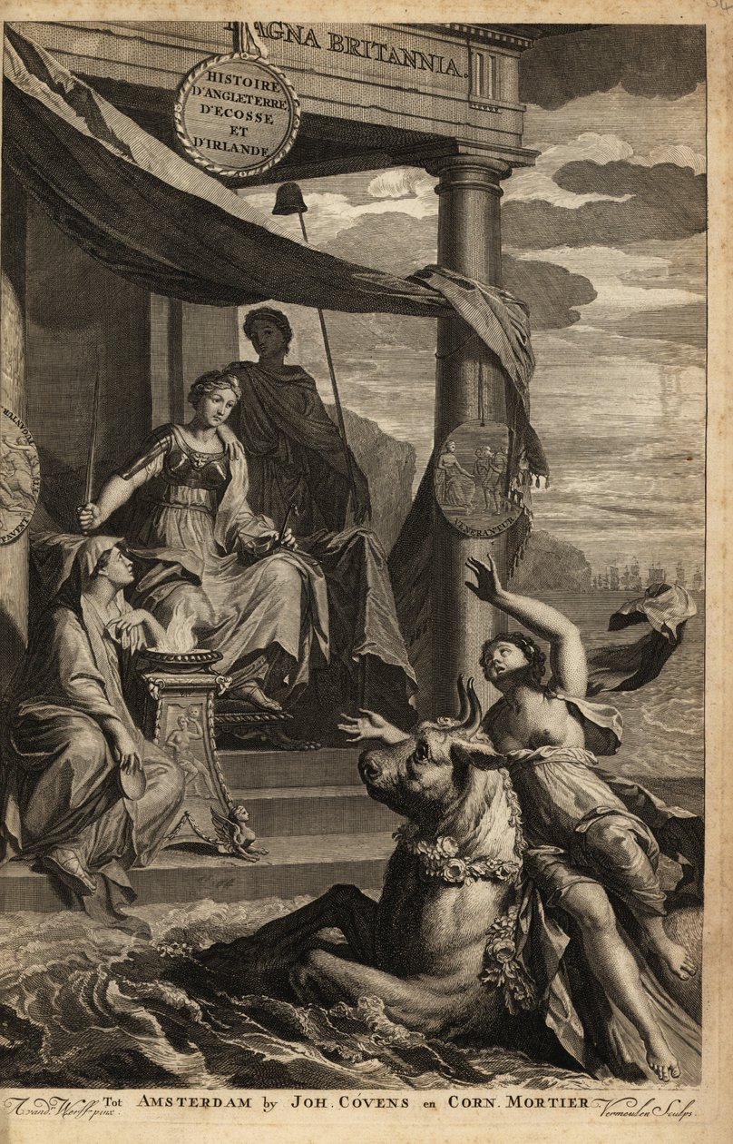 Frontispice allégorique avec Europa, Zeus et Thémis - Adriaan van der (after) Werff