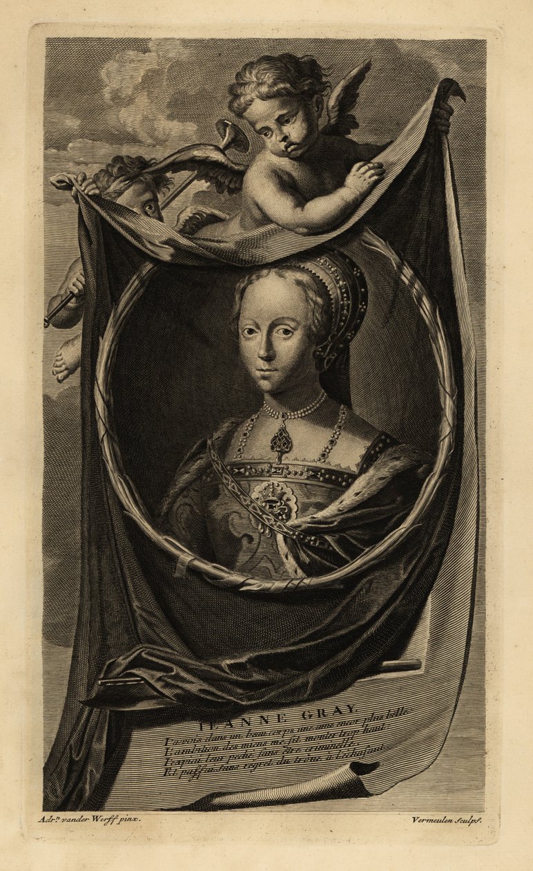 Lady Jane Grey (1537-1554) (gravure) - Adriaan van der (after) Werff