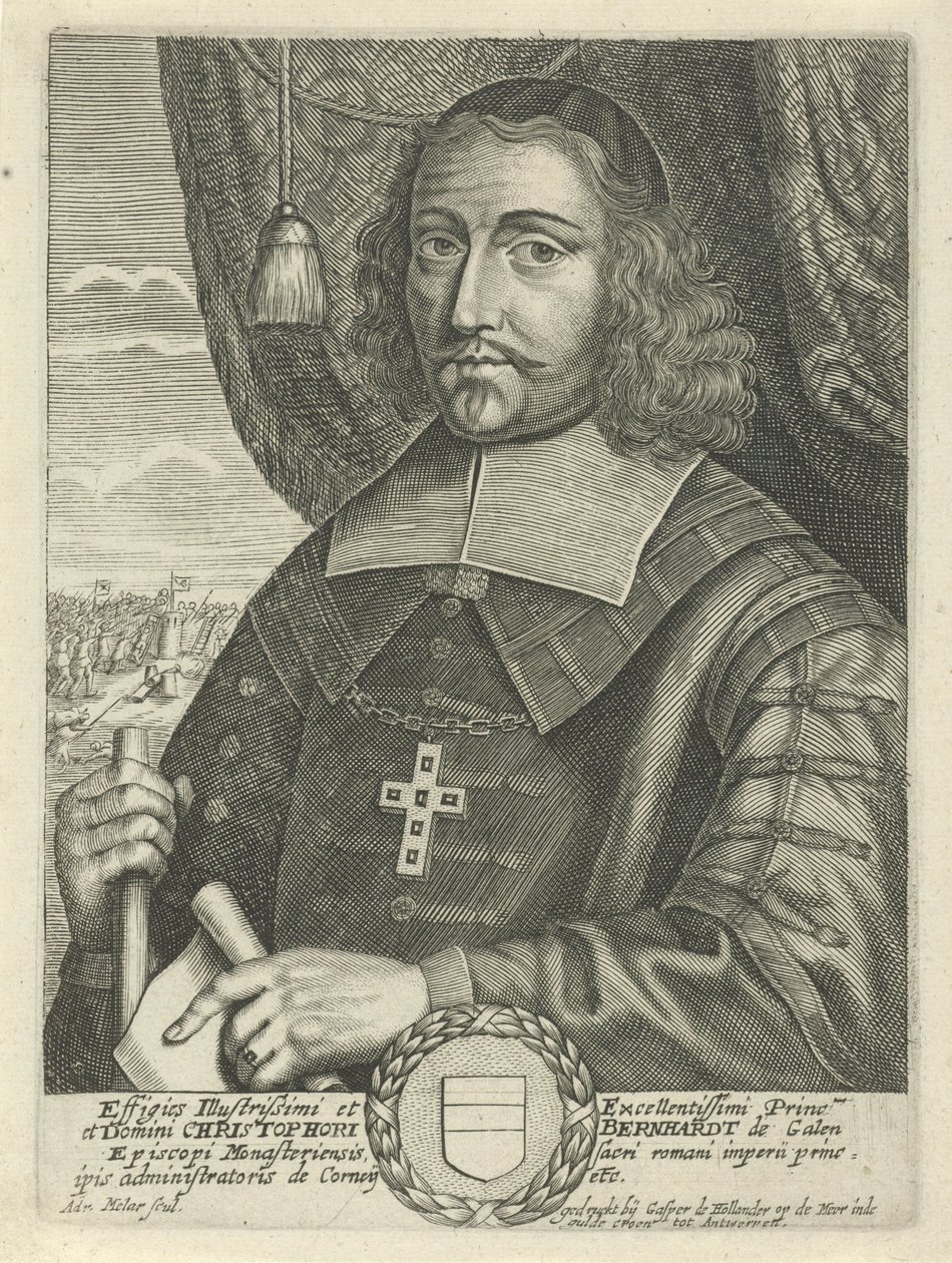 Portrait de Christoph Bernhardt von Galen, Évêque de Münster - Adriaen Millaert