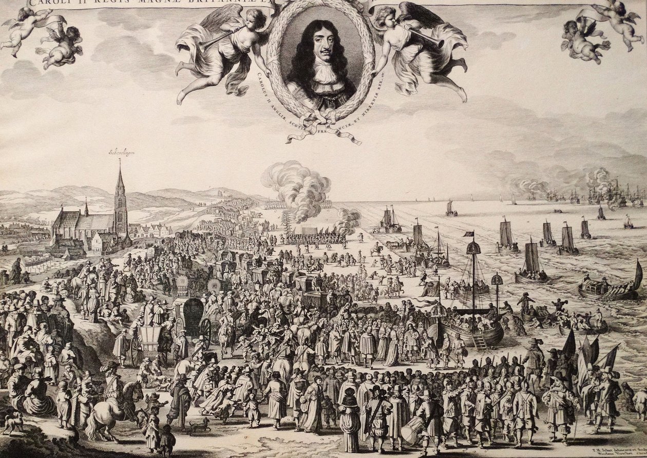 Le départ de Charles II de Scheveningen - Adriaen Pietersz van de Venne