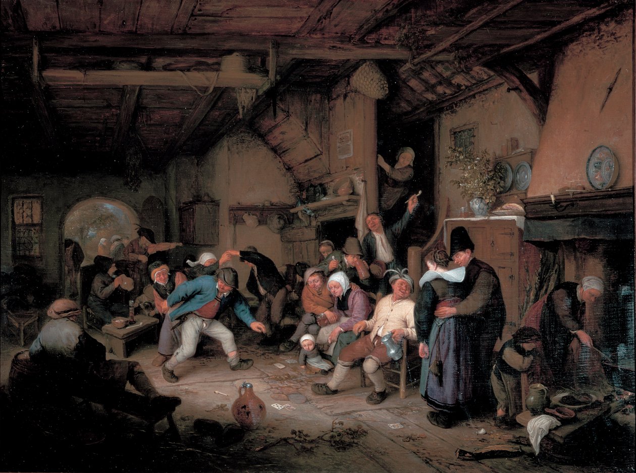 Paysans dansant dans une taverne - Adriaen Jansz. van Ostade