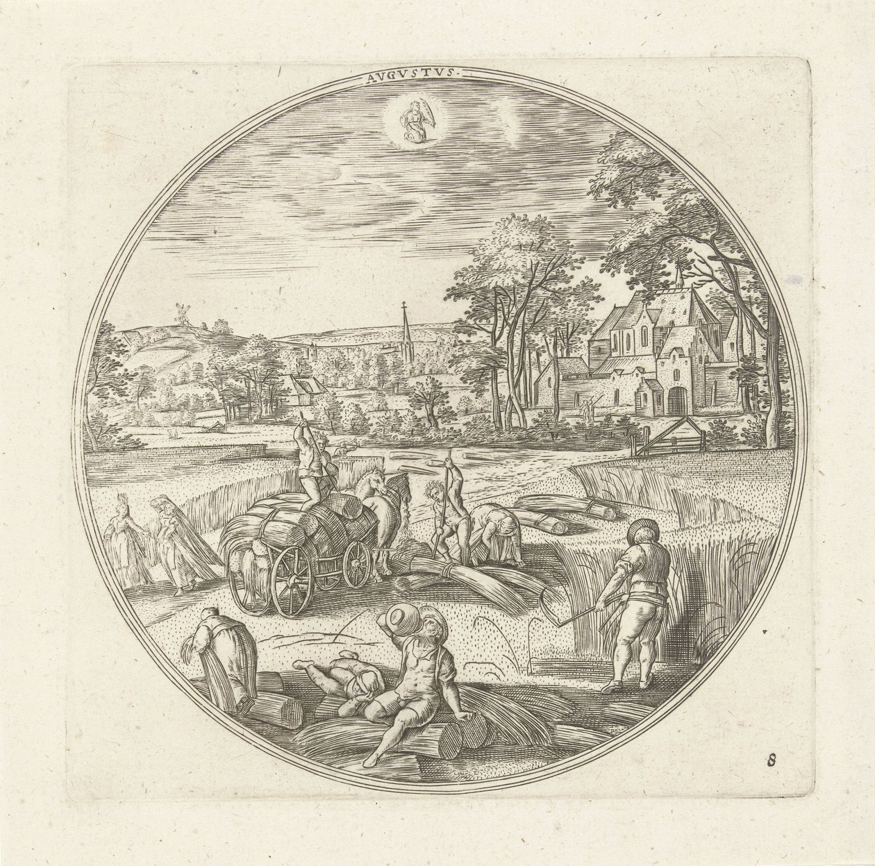 Août (Avgvstvs) (Les douze mois) - Adriaen Collaert