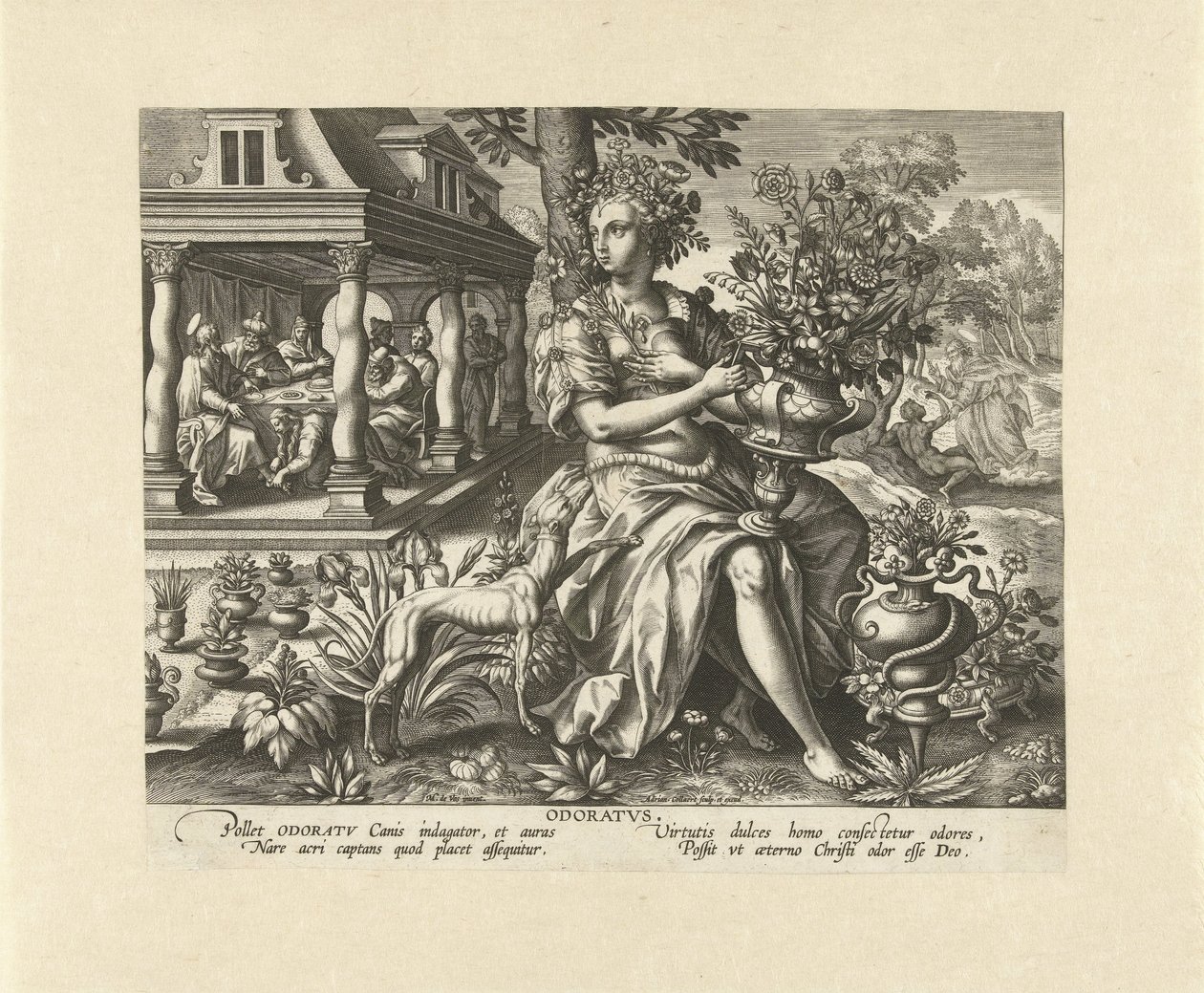 Odorat (Reuk) - Adriaen Collaert