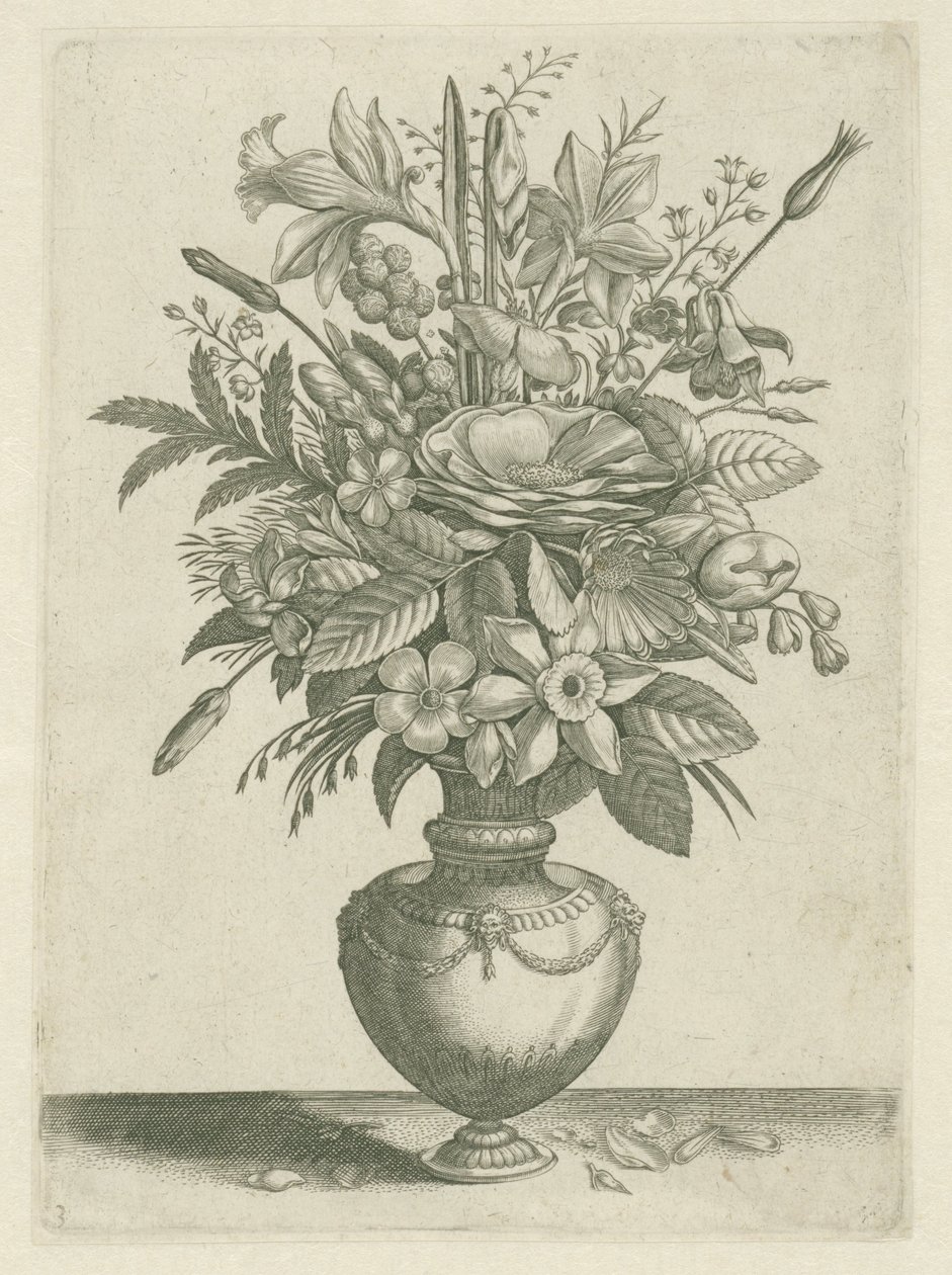 Vase avec fleurs, y compris des jonquilles - Adriaen Collaert