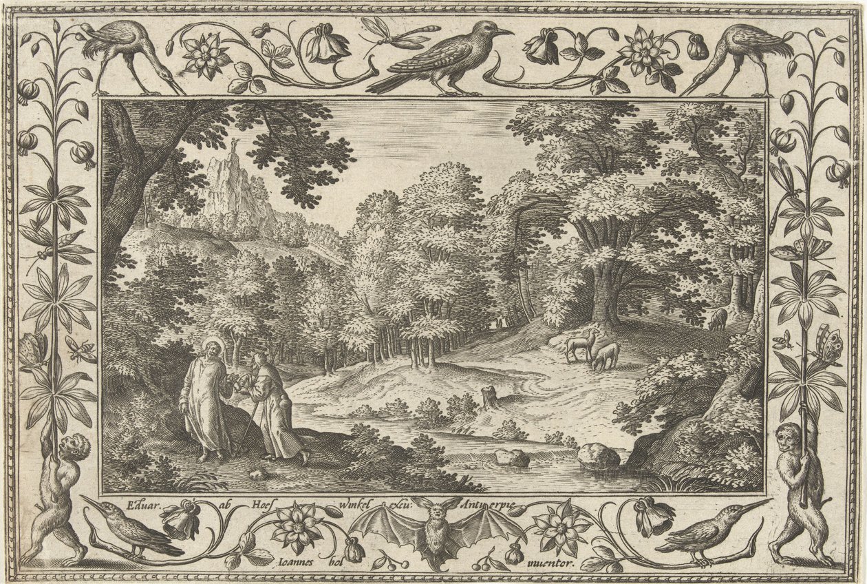 Tentations dans le désert - Adriaen Collaert