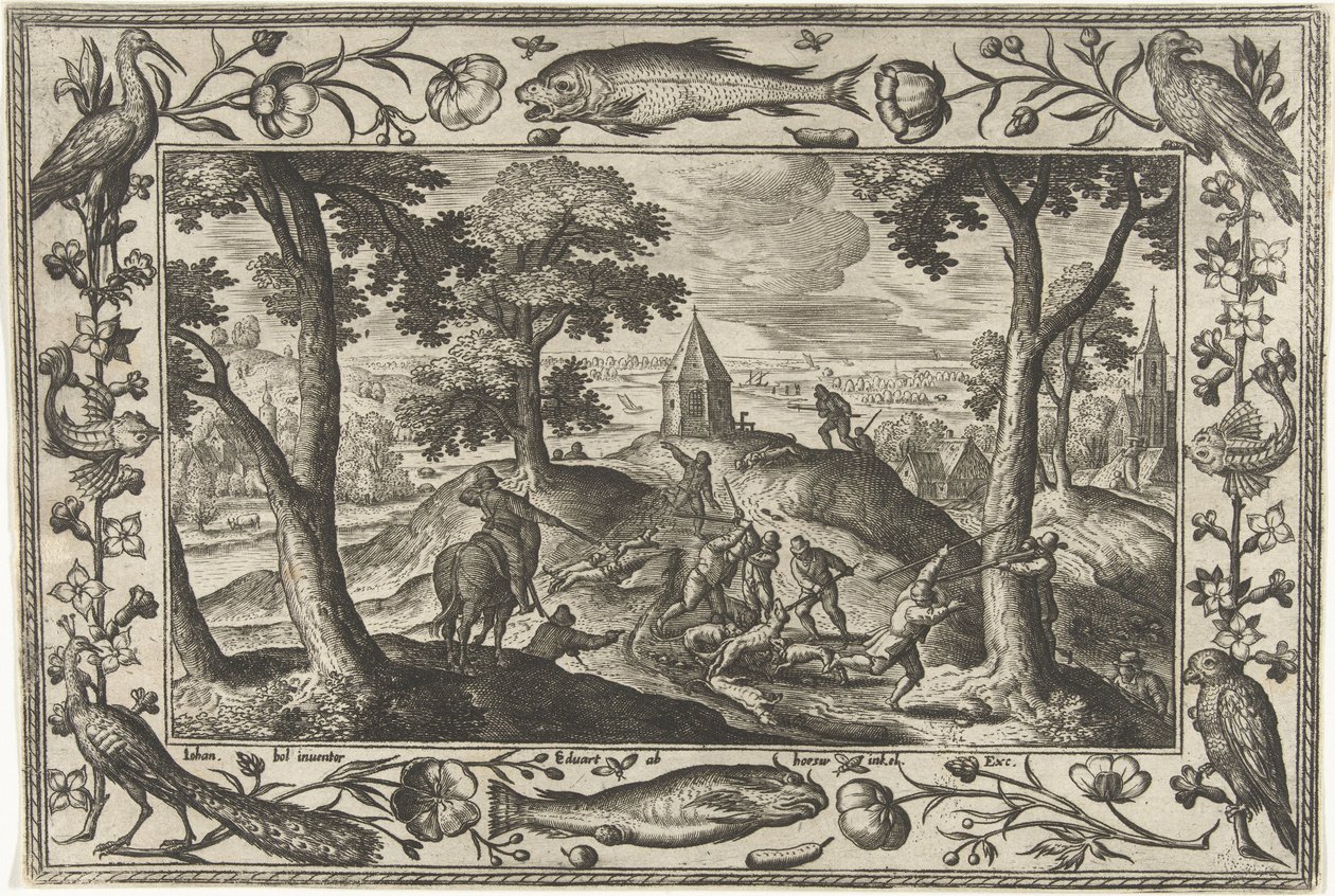 Chasse aux loups - Adriaen Collaert