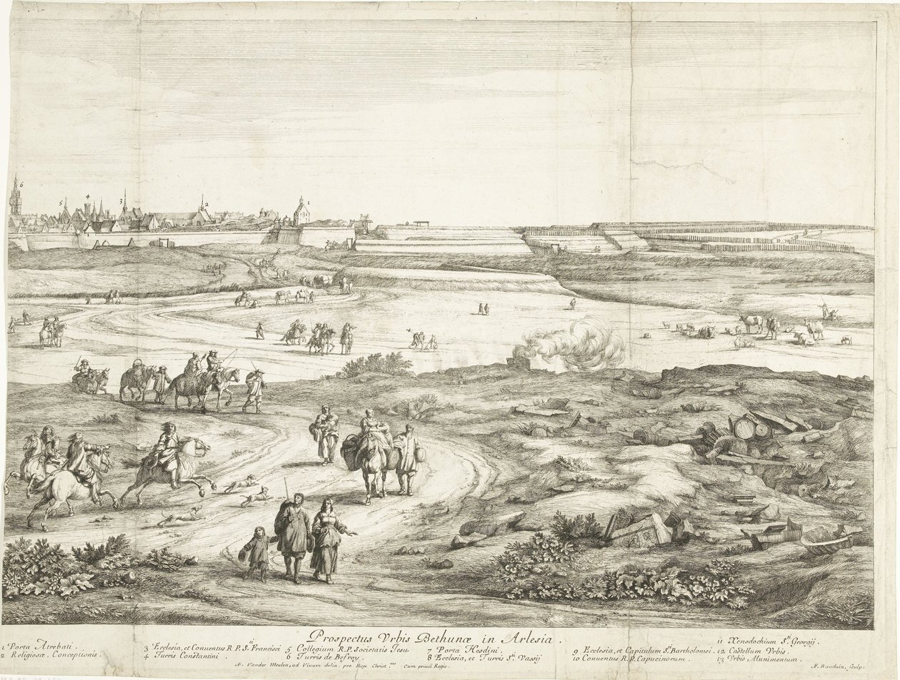 Vue de Béthune (feuille de droite) - Adriaen Frans Boudewyns