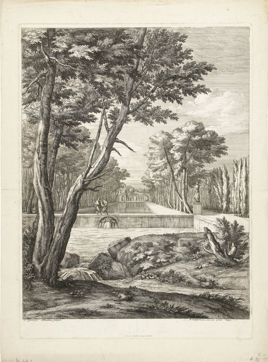 Paysage avec deux hommes près d