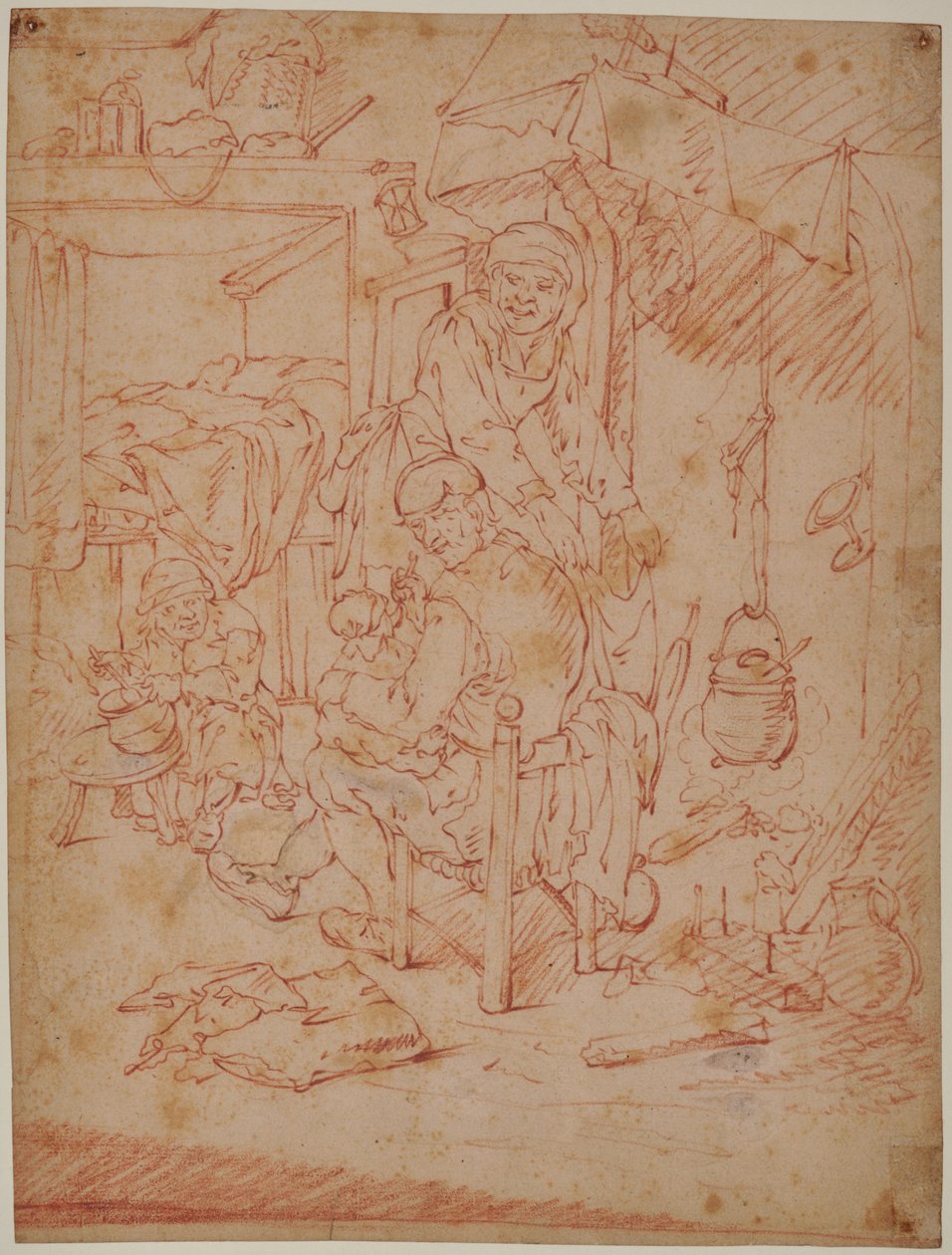 Intérieur hollandais - Adriaen Jansz. van (attr. to) Ostade
