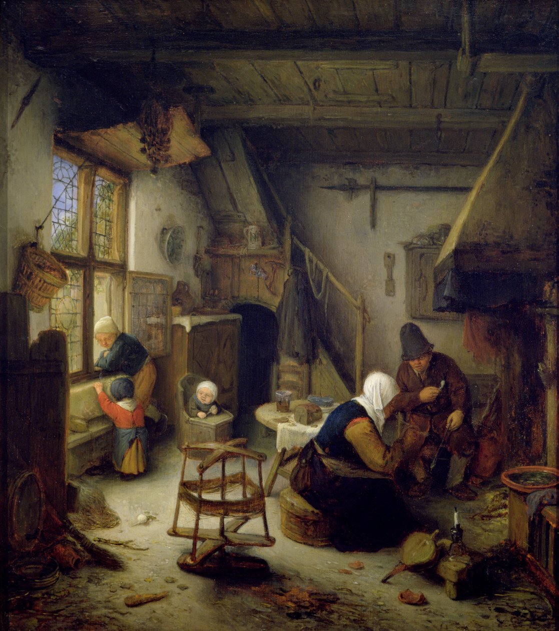 Une famille paysanne à la maison, 1661 - Adriaen Jansz. van Ostade