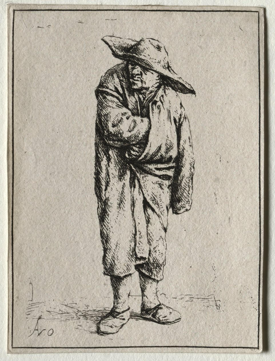 Paysant avec sa main dans son manteau - Adriaen Jansz. van Ostade