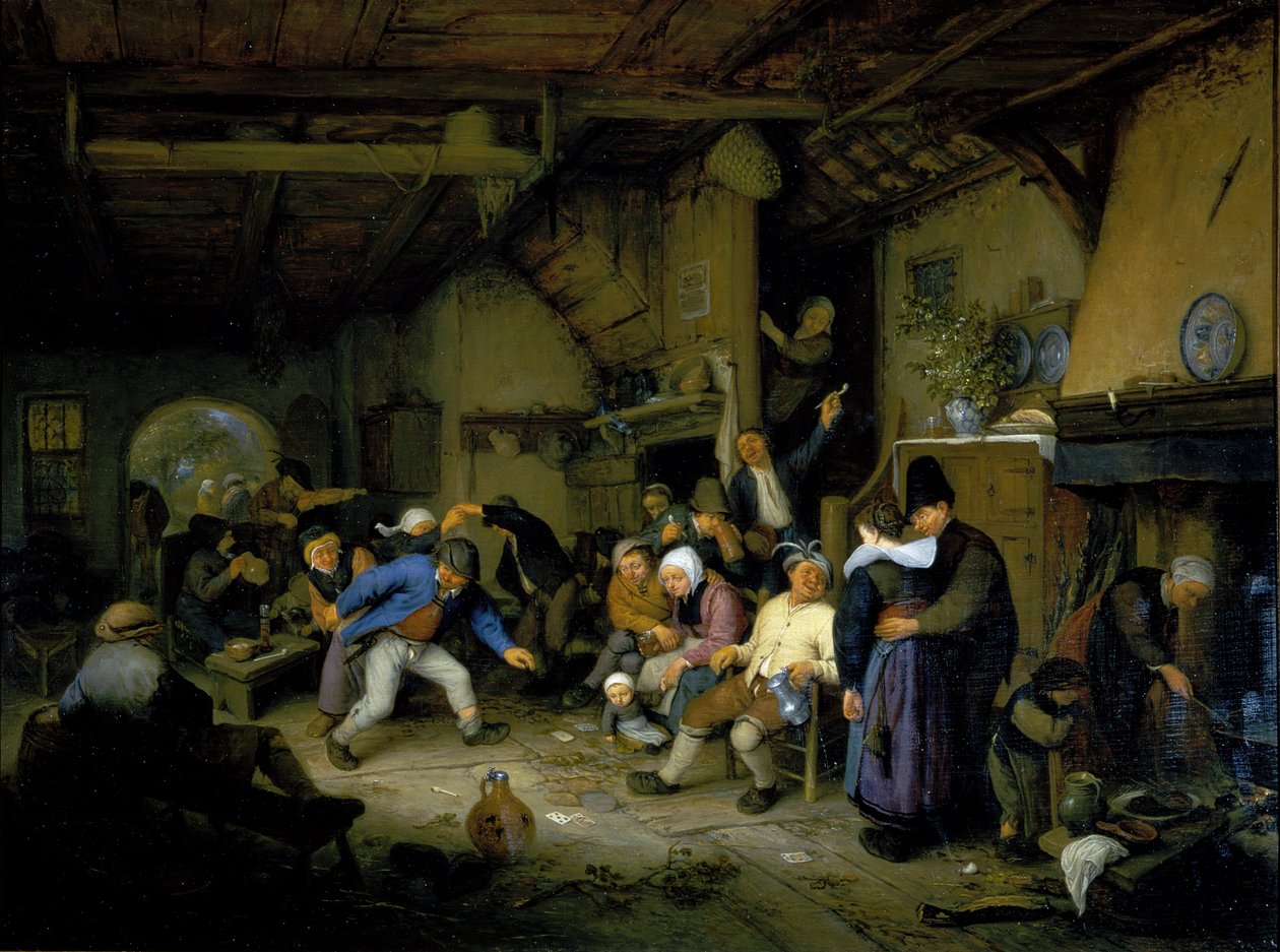 Paysans dansant dans une taverne - Adriaen Jansz. van Ostade