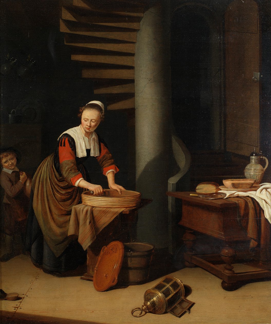 Une cuisinière qui repasse - Adriaen van Gaesbeeck