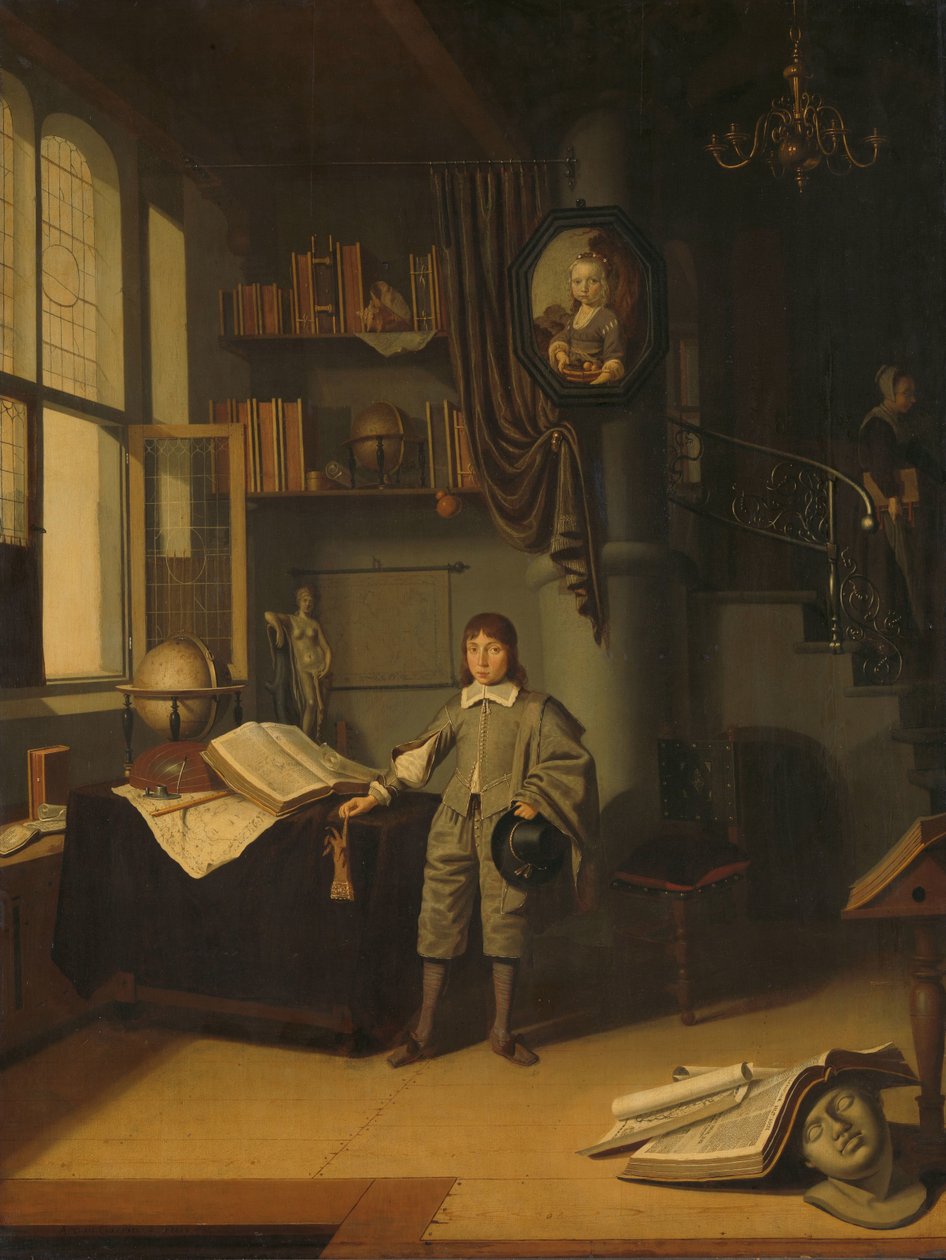 Jeune homme dans un bureau - Adriaen van Gaesbeeck