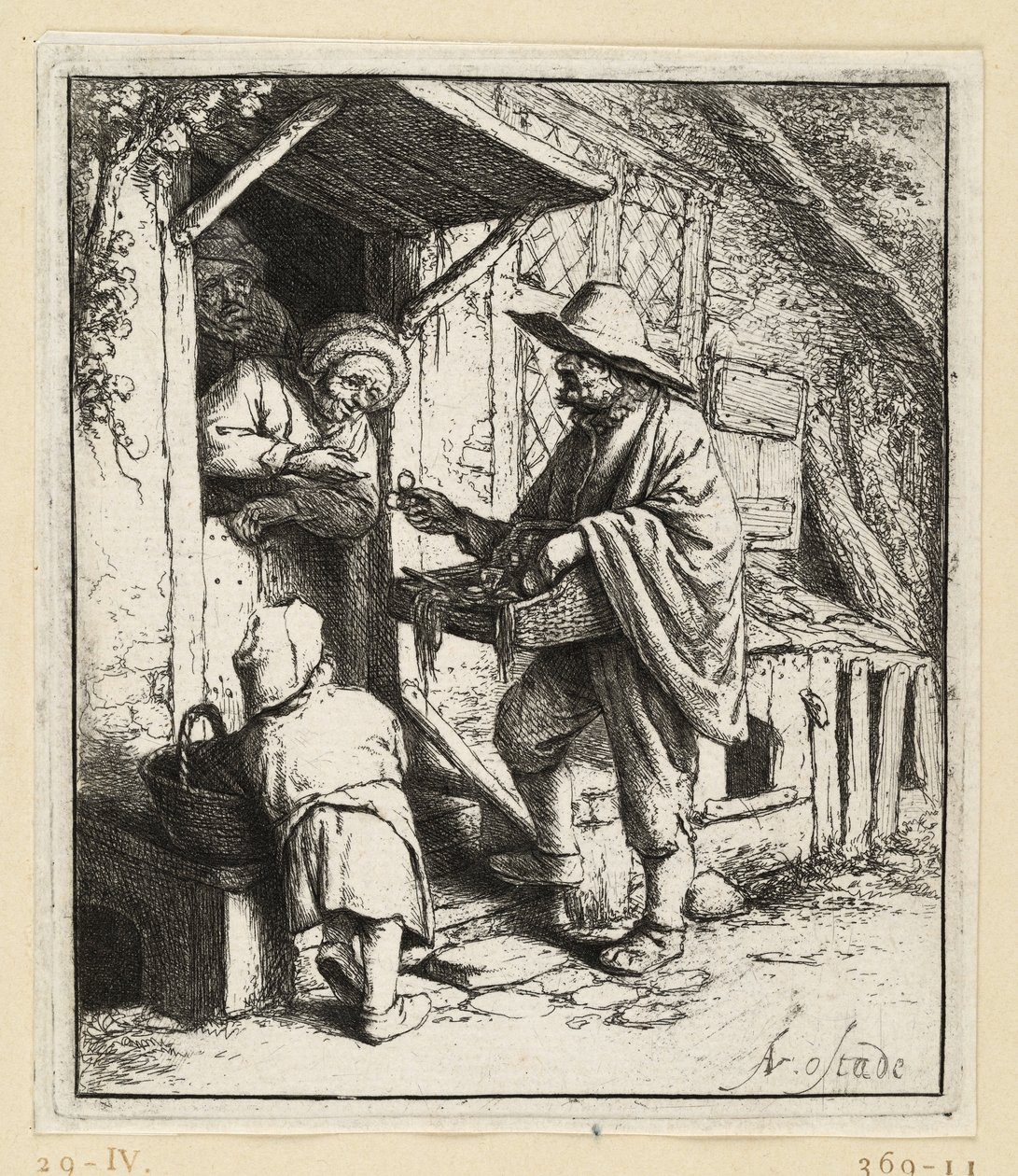 Le vendeur de lunettes - Adriaen van Ostade