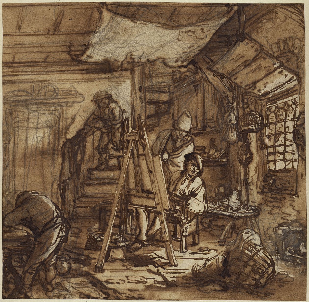 Le peintre dans son atelier - Adriaen van Ostade
