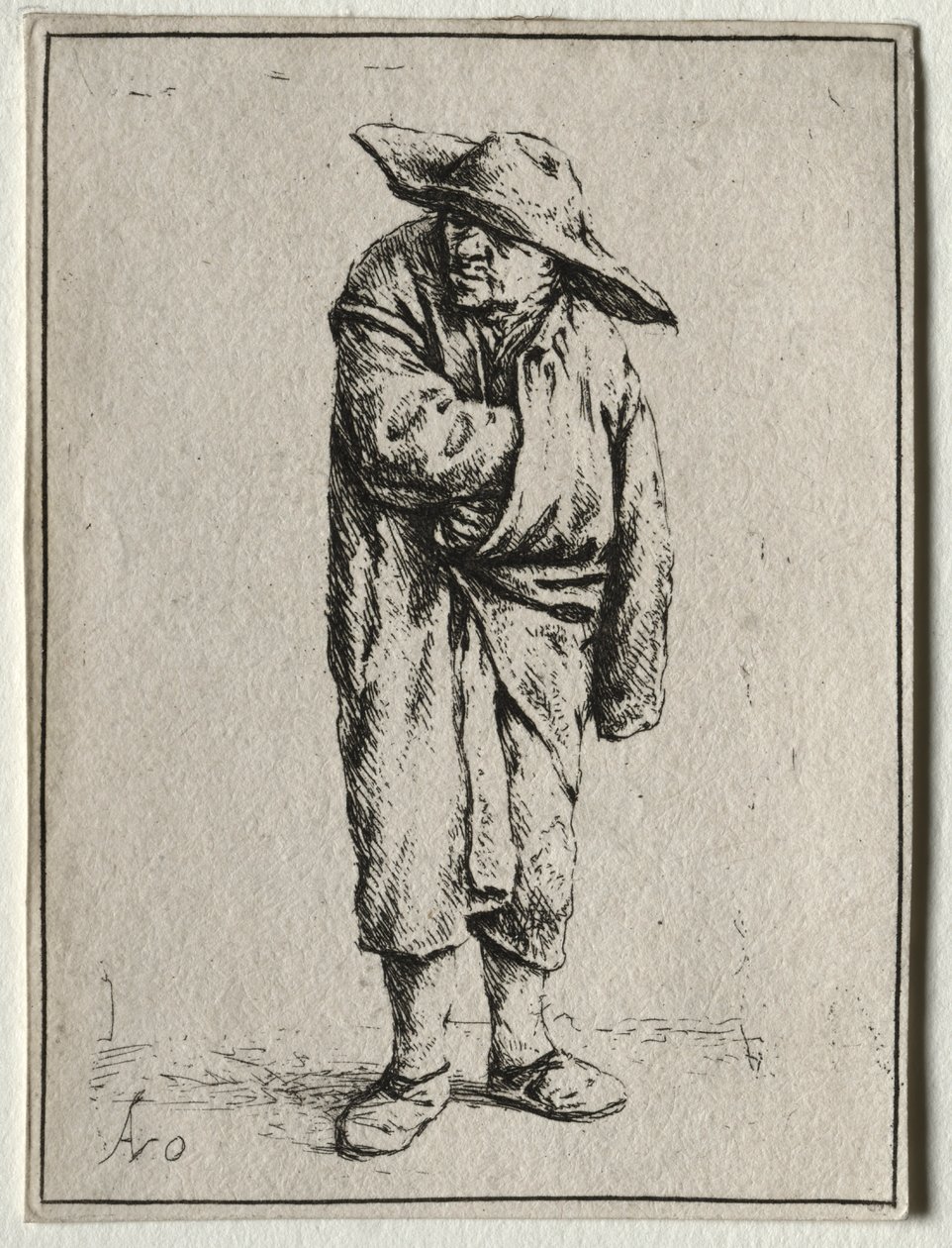Paysans avec sa main dans son manteau - Adriaen van Ostade