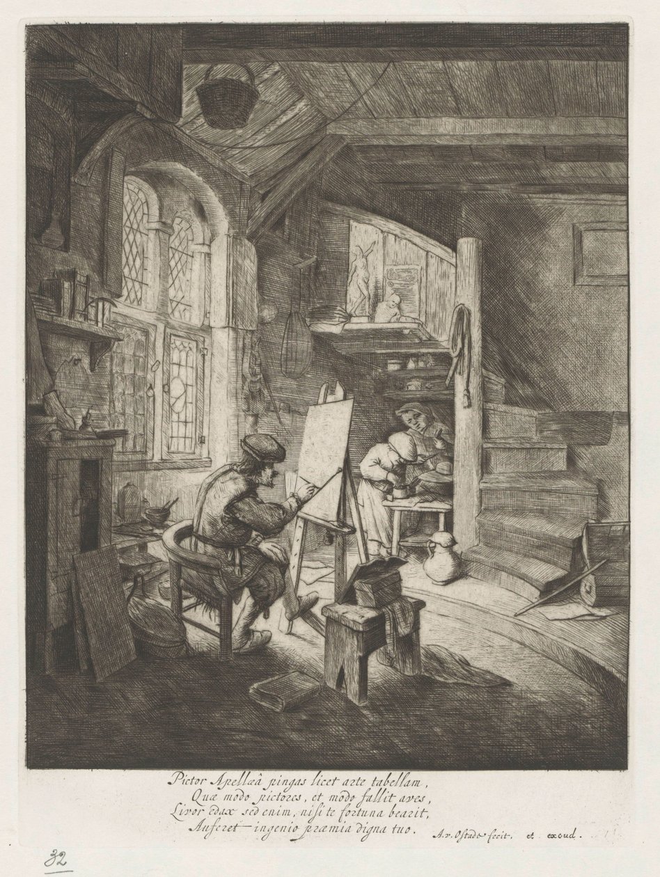 Peintre dans son atelier - Adriaen van Ostade