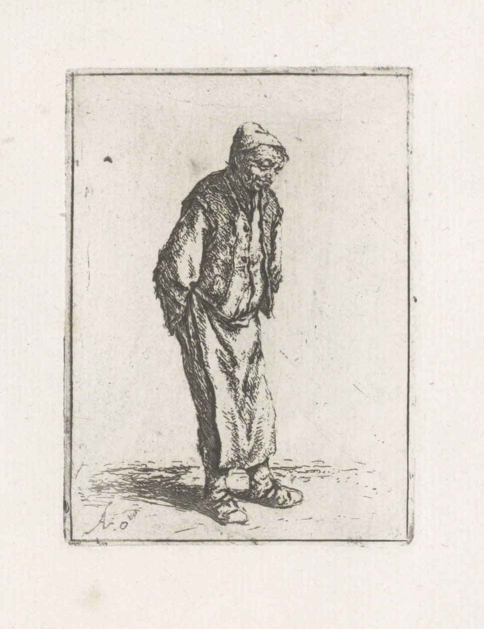 Homme debout avec les mains dans le dos - Adriaen van Ostade