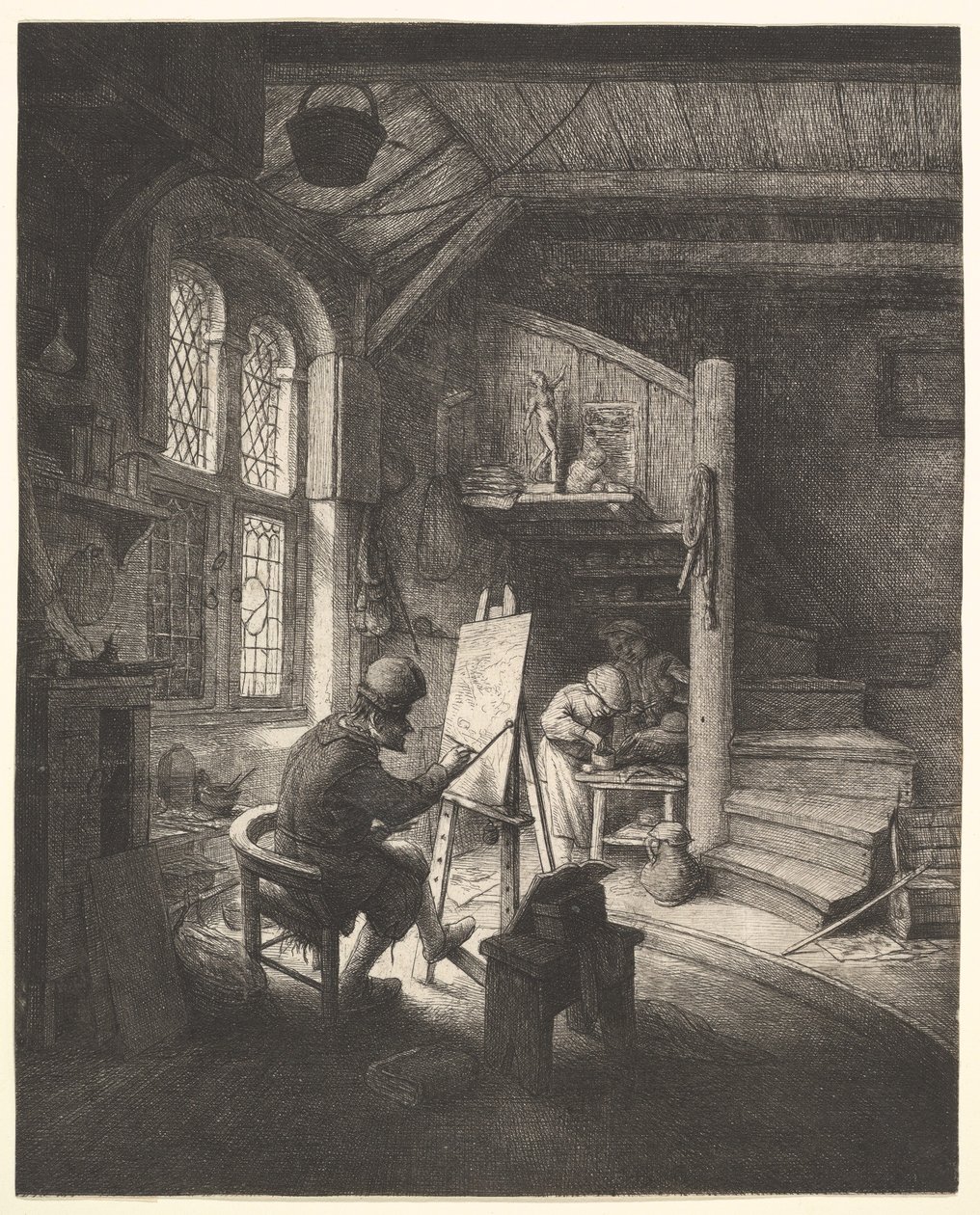 Le peintre dans son atelier - Adriaen van Ostade