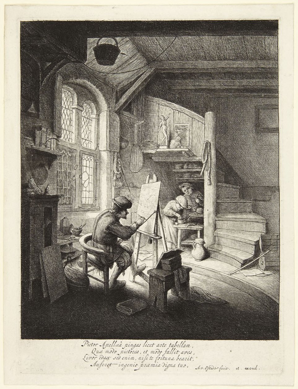 Le peintre dans son atelier - Adriaen van Ostade