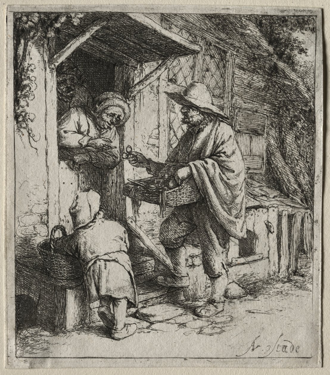 Le Vendeur de Lunettes - Adriaen van Ostade
