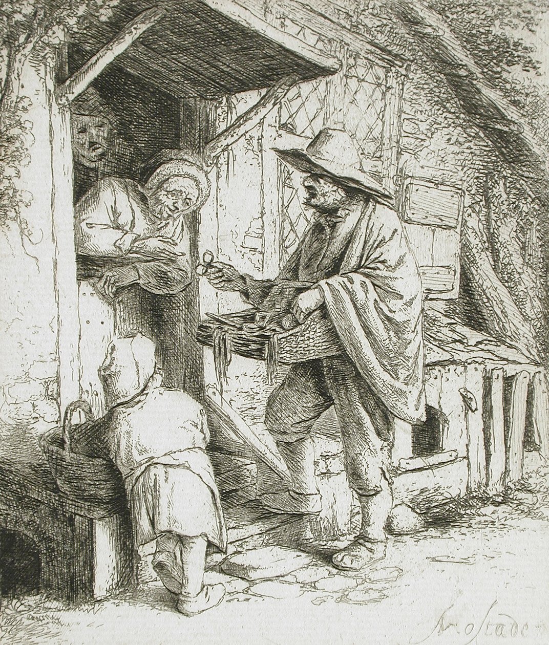 Le vendeur de lunettes - Adriaen van Ostade