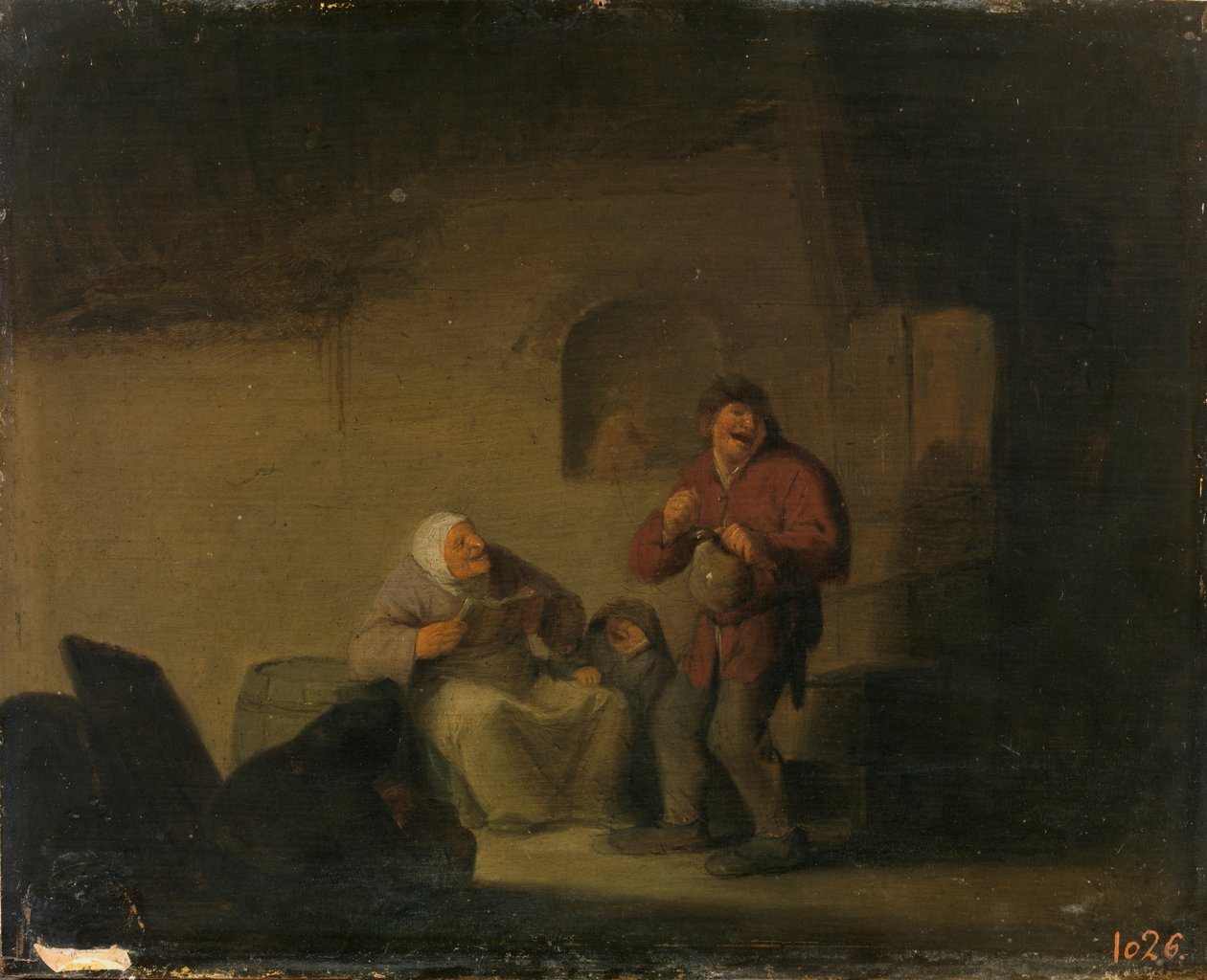 Deux paysans et une femme qui chantent - Adriaen van Ostade