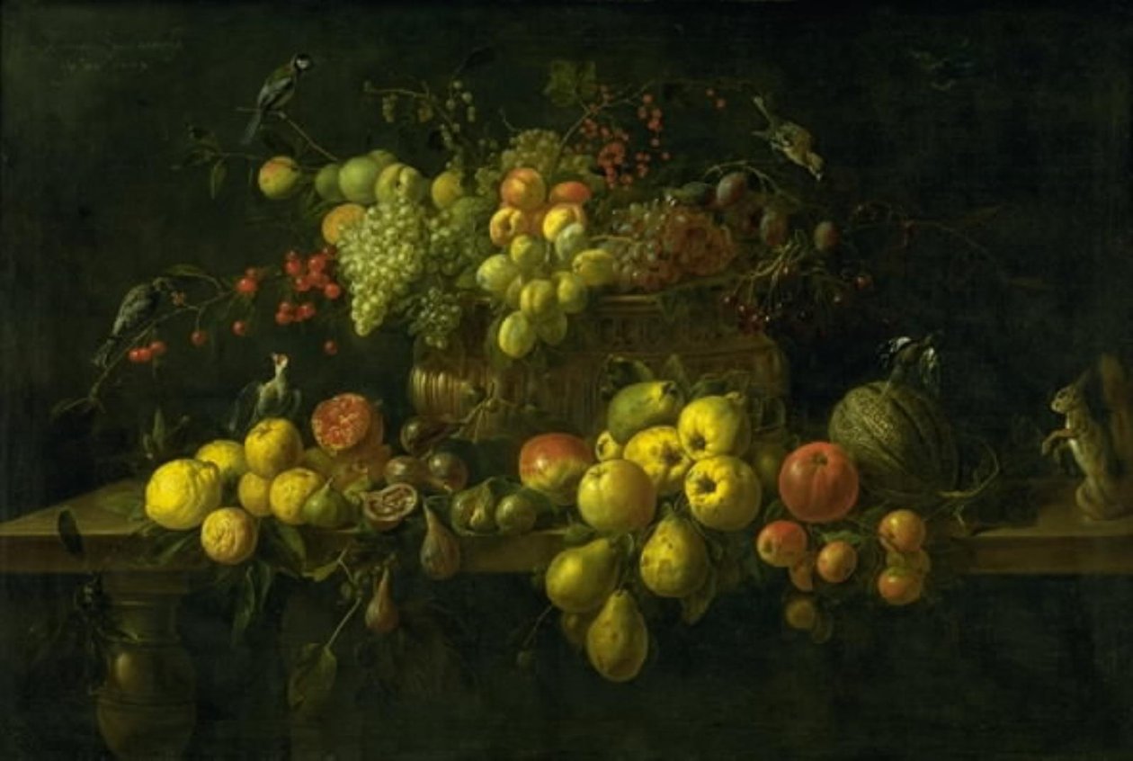 Nature morte avec fruits sur une table - Adriaen van Utrecht