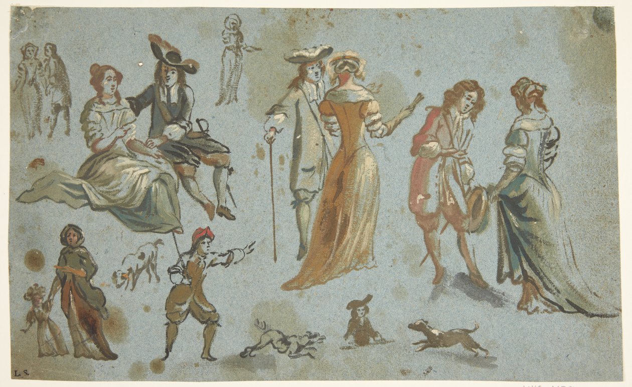 Études de figures - Adriaen van de Velde