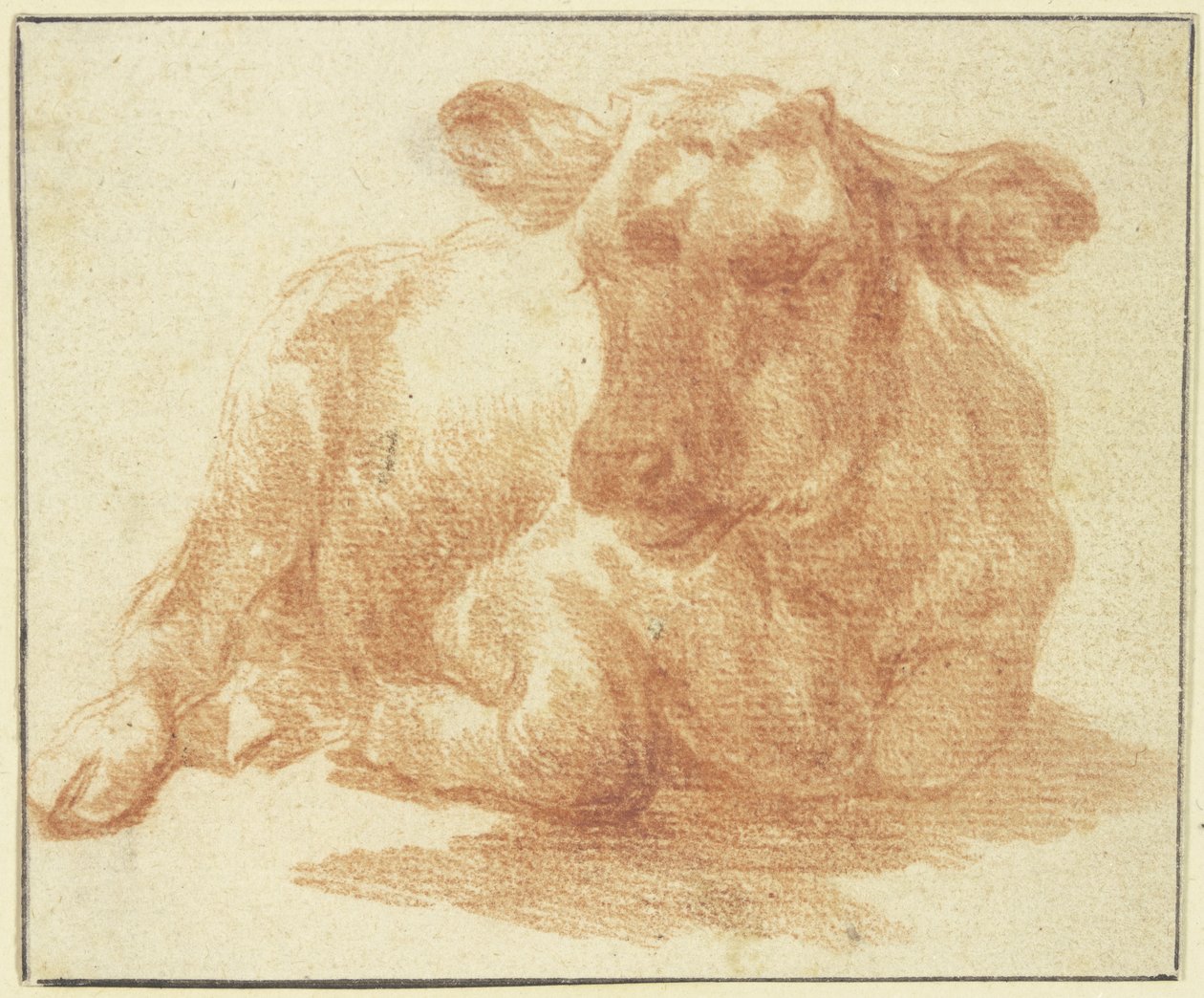 Liegendes Vieh nach rechts - Adriaen van de Velde