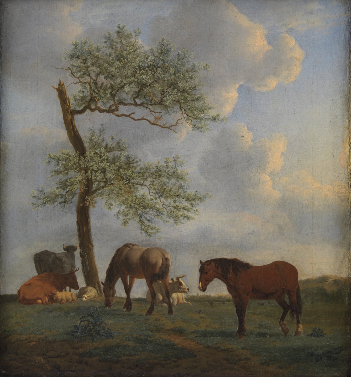 Pâturage avec chevaux et bovins - Adriaen van de Velde