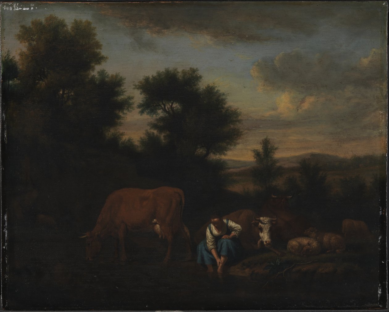 Bergère avec du bétail - Adriaen van de Velde