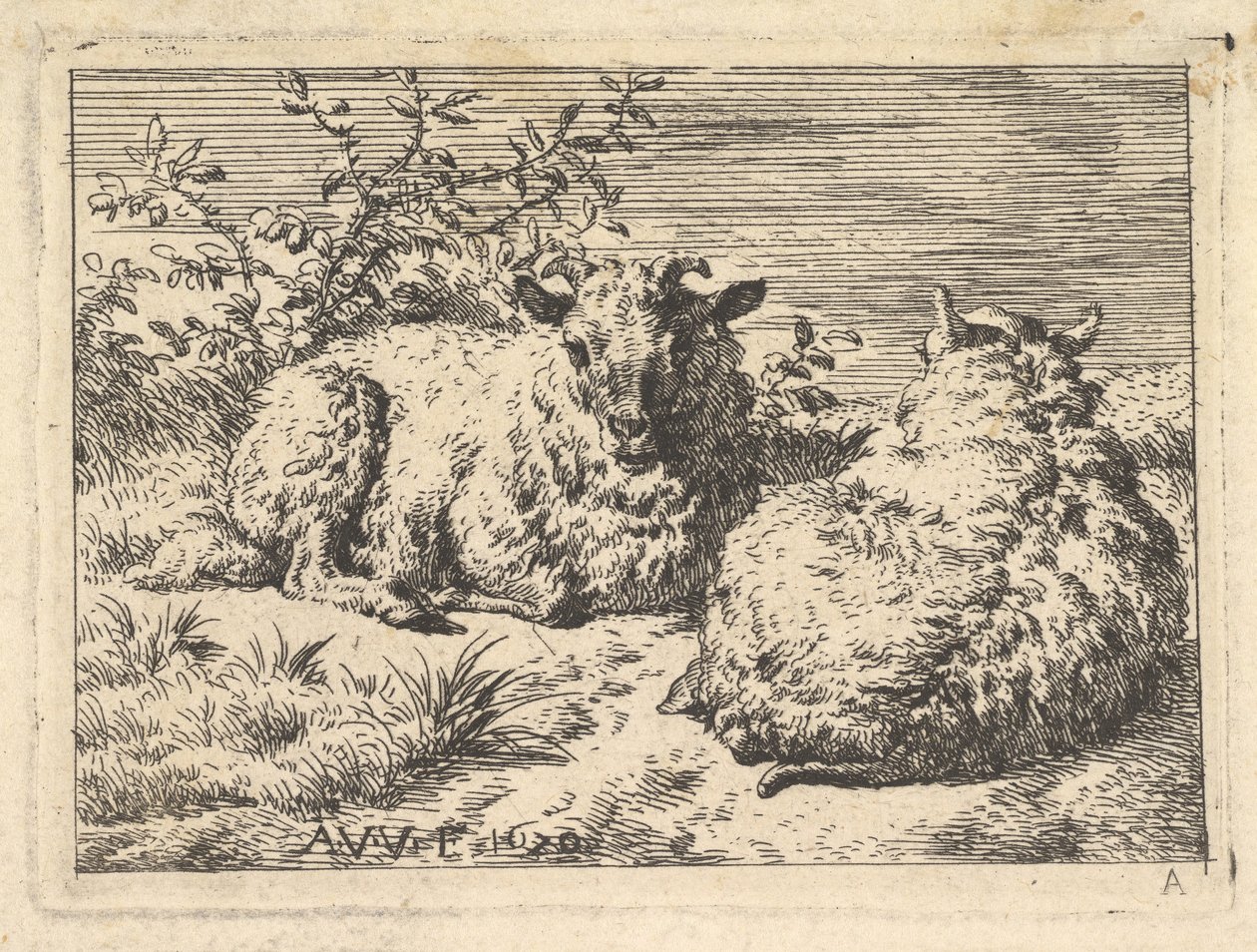 Deux moutons couchés, 1670 - Adriaen van de Velde