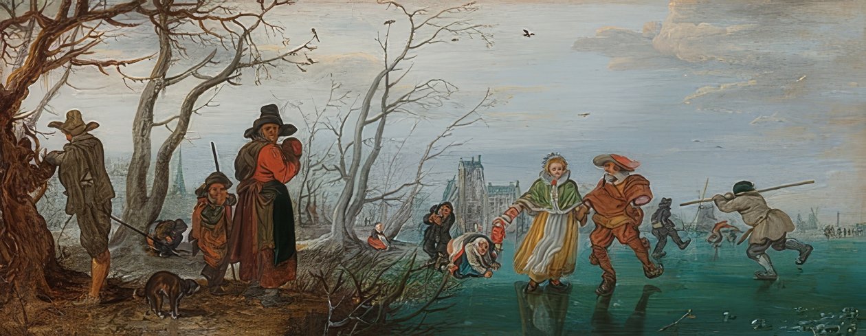 Hiver (Plaisirs sur la glace) - Adriaen van de Venne