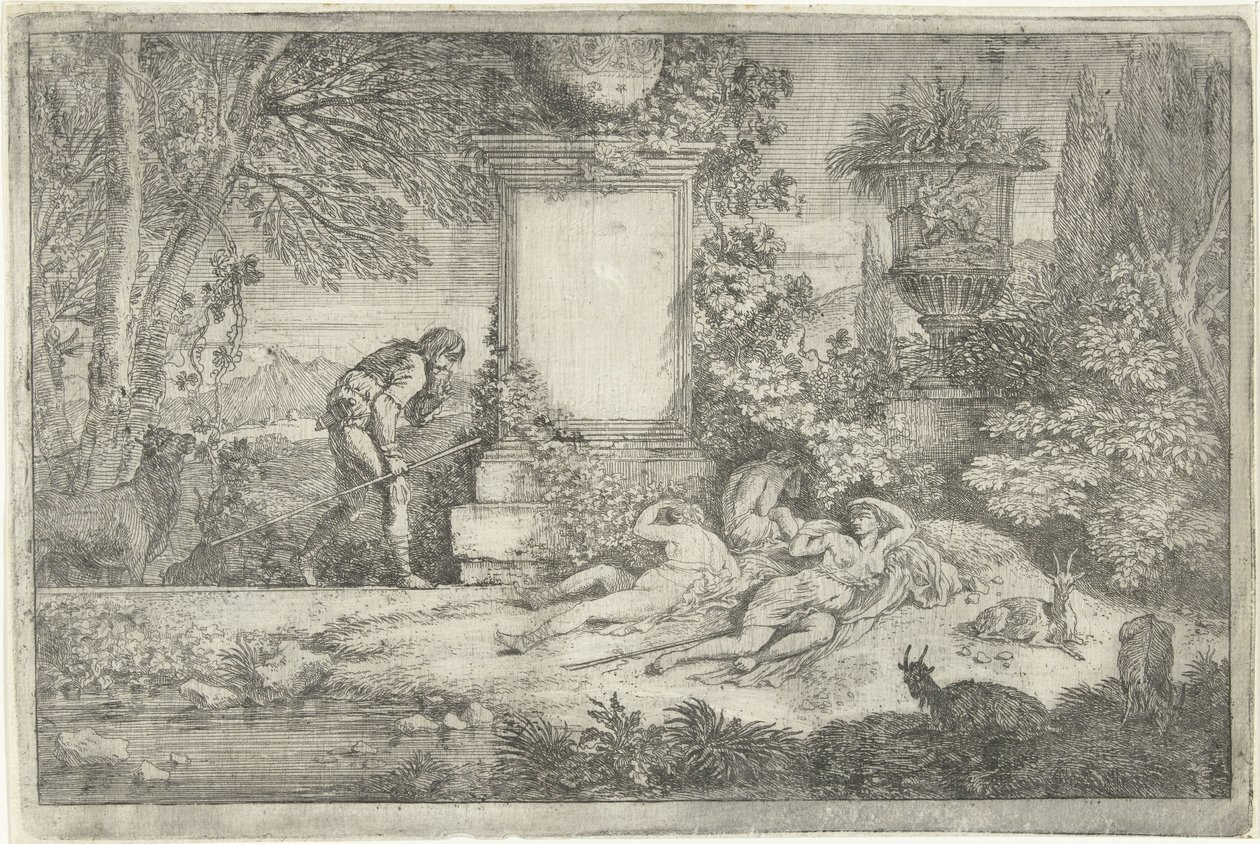 Bergères endormies - Adriaen van der Kabel