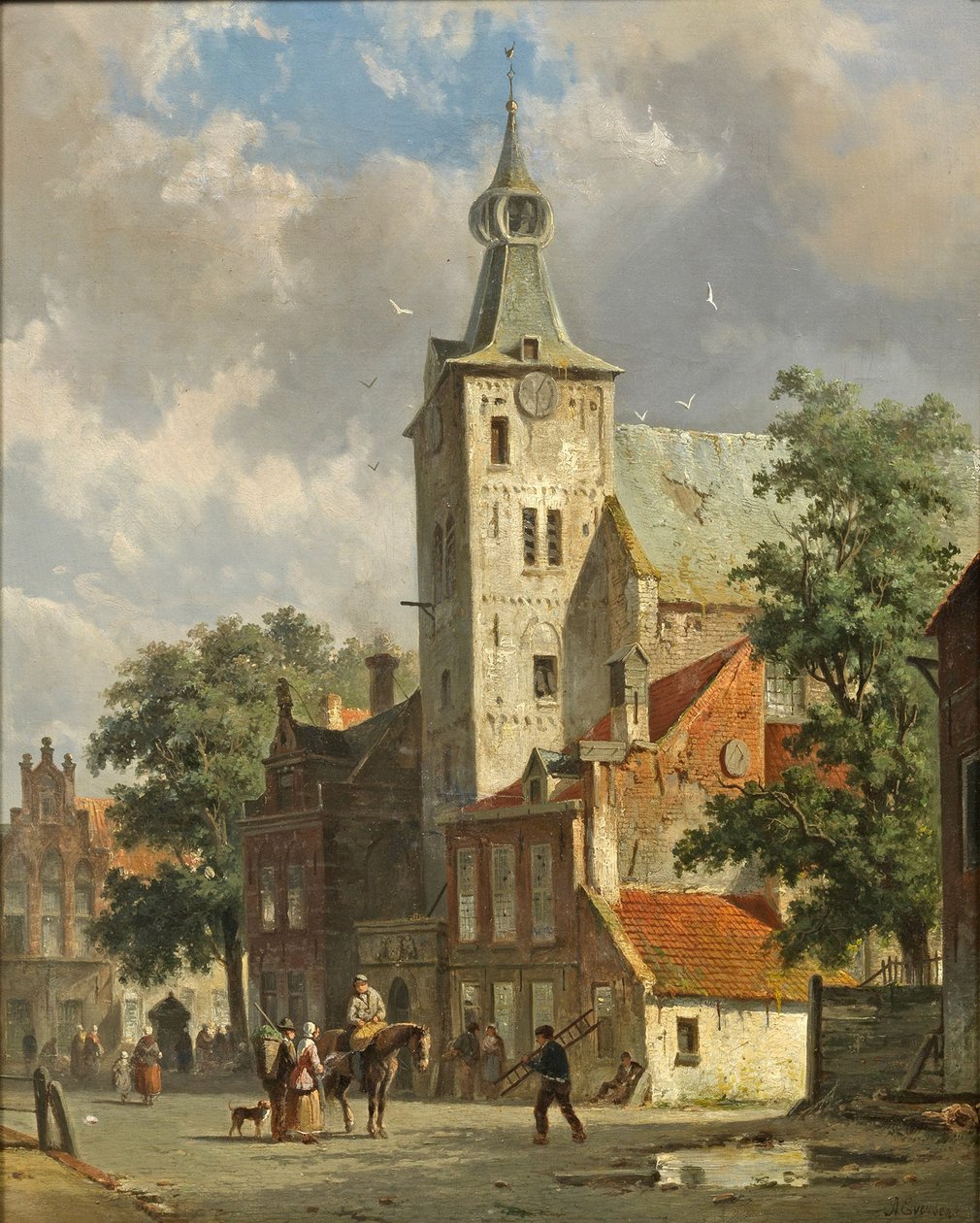 Adrianus Eversen - Vue de la ville hollandaise - Adrianus Eversen