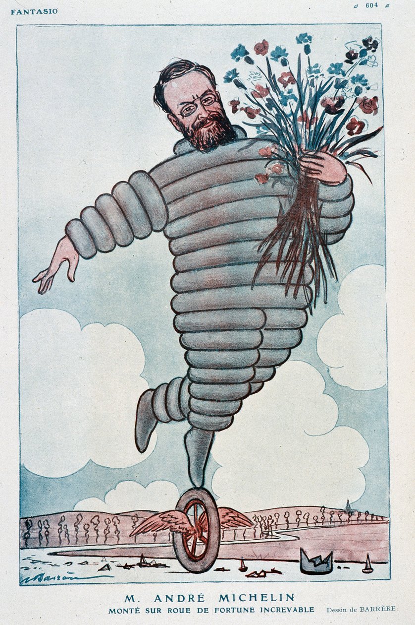 Caricature par André Michelin et Bibendum - Illustration par Adrien Barrère (1877-1931) dans « Fantasio » du 01/07/1923 - Adrien Barrere