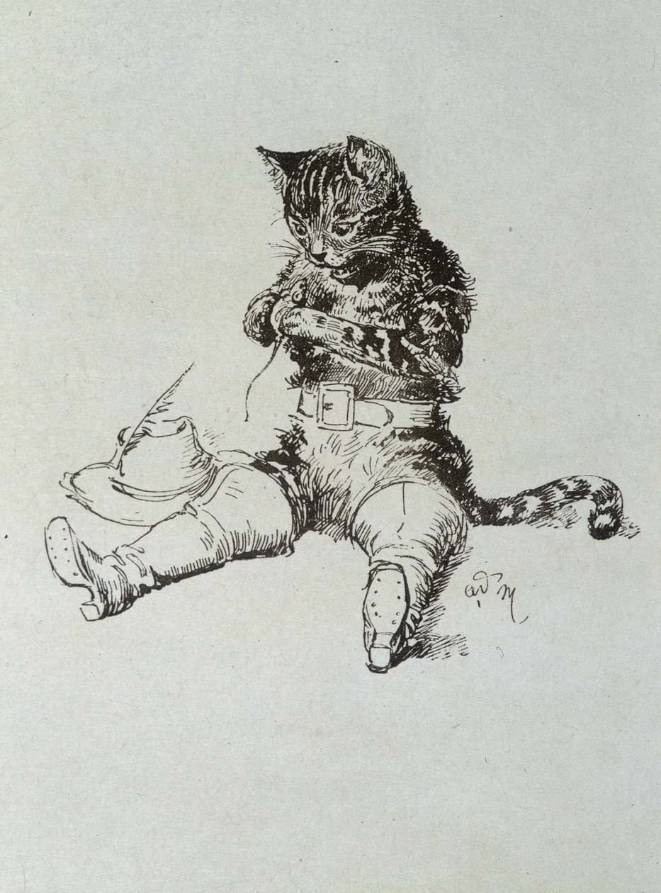 Le Chat Botté - dans « Les Contes de Fées » par Charles Perrault, illustrations par Adrien Marie - Adrien Emmanuel Marie
