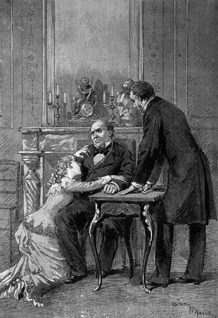 Représentation théâtrale : 1er acte de « Jean Baudry » par Auguste Vacquerie avec Mlle Bertet, M. Barre, Edmond Got. Paris, Comédie-Française - Adrien Emmanuel Marie