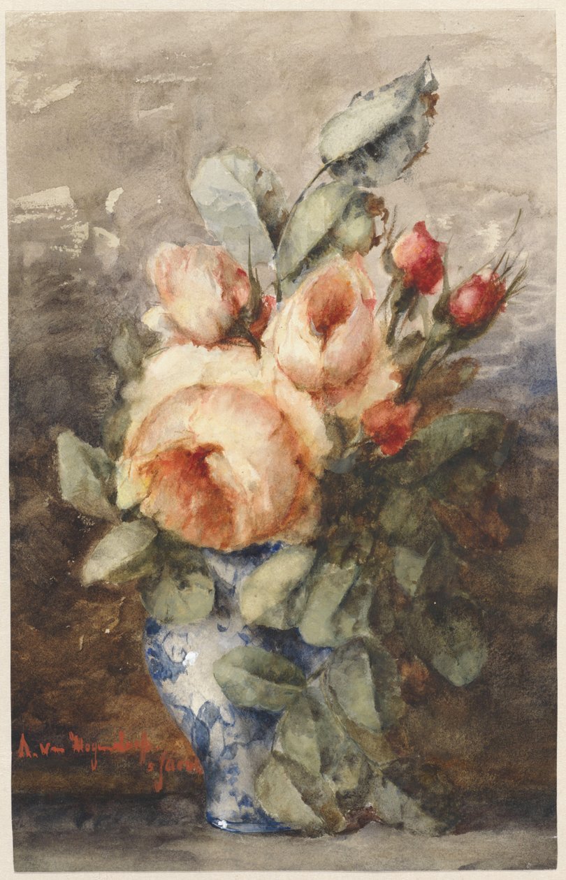 Bouquet de roses dans un vase - Adrienne Jacqueline s