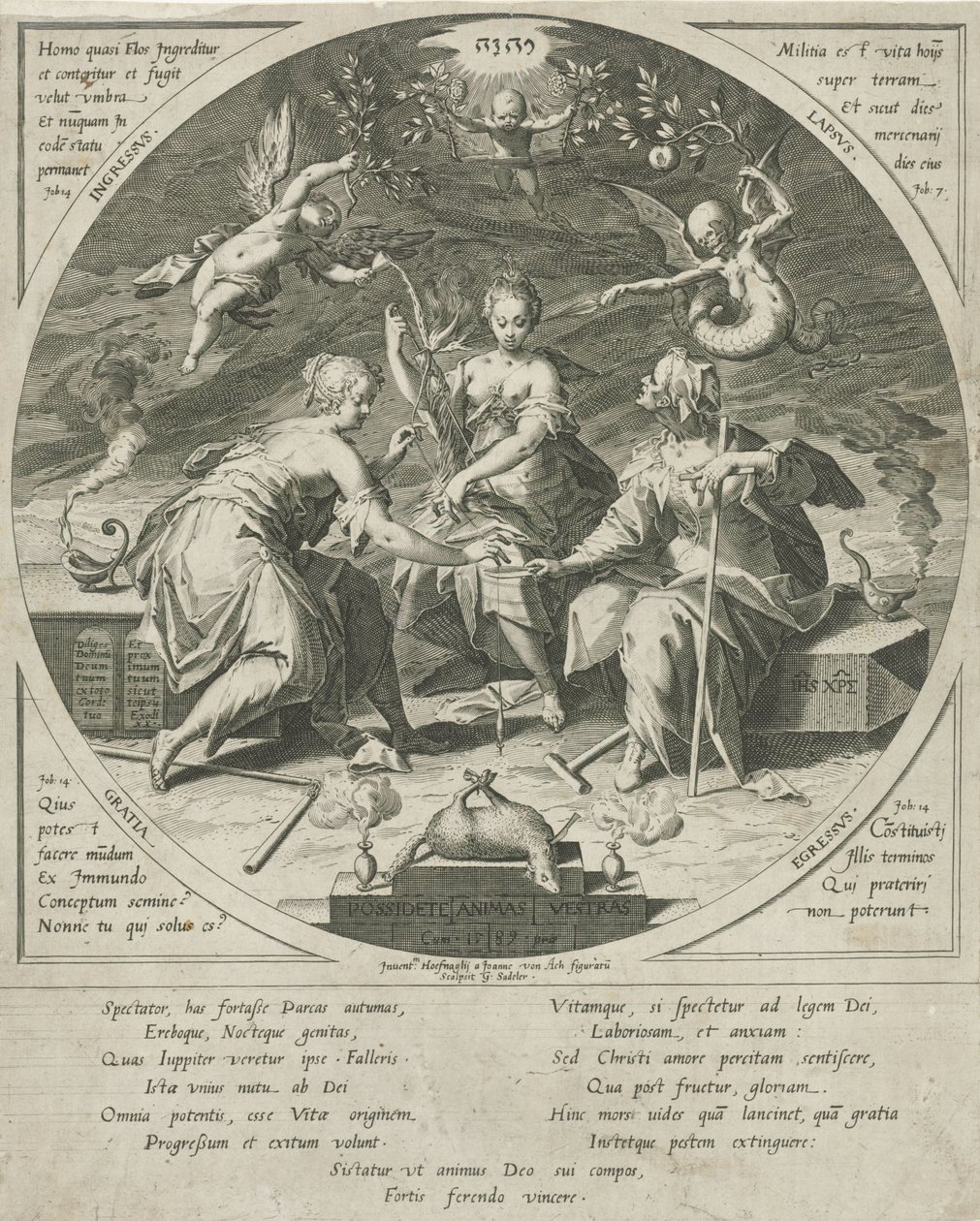 De drie schikgodinnen - Egidius  Sadeler (II)