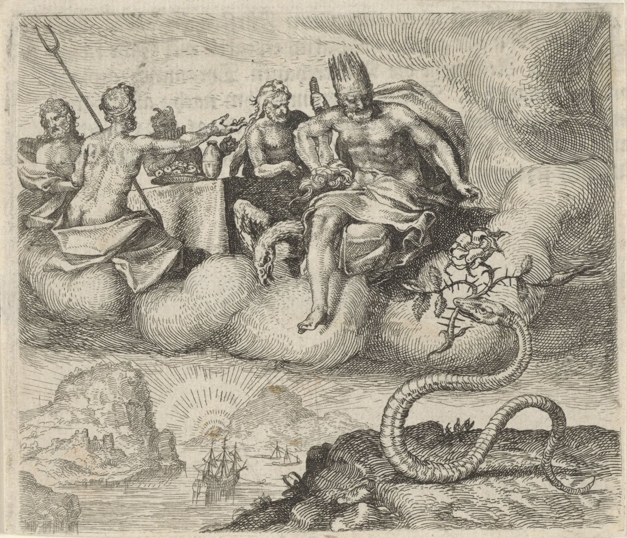 Fable de Jupiter et du serpent - Egidius  Sadeler (II)