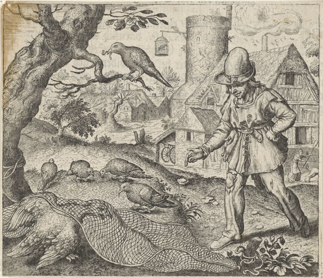 Fable du busard et du coucou - Egidius  Sadeler (II)
